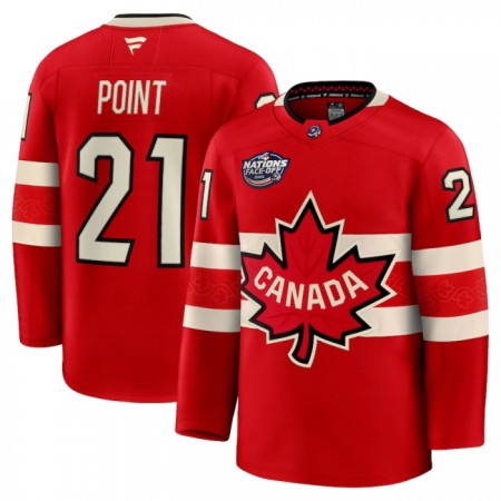 Mænd Canada Trøje 4 Nations Face Off 2025 Fanatics Premium Brayden Point Rød
